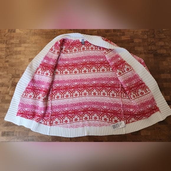 Old Navy Festive Open Cardigan Juniors Size XL (14) Christmas NOT ugly sweater - Picture 7 of 12